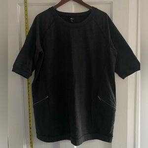 Ellos Long Shirt / Short Dress? in Charcoal/Dark Grey